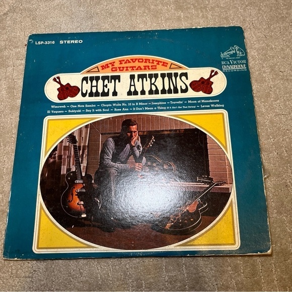 Chet Atkins, My Favorite Guitars vintage vinyl record from 1965 - Picture 2 of 11